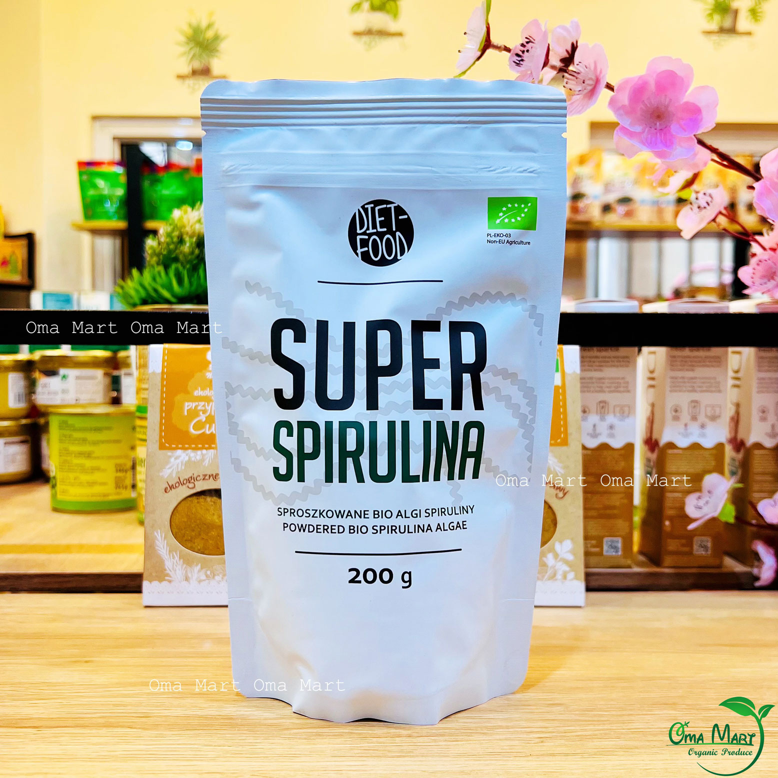 Bột tảo xoắn Spirulina hữu cơ Diet Food 200g