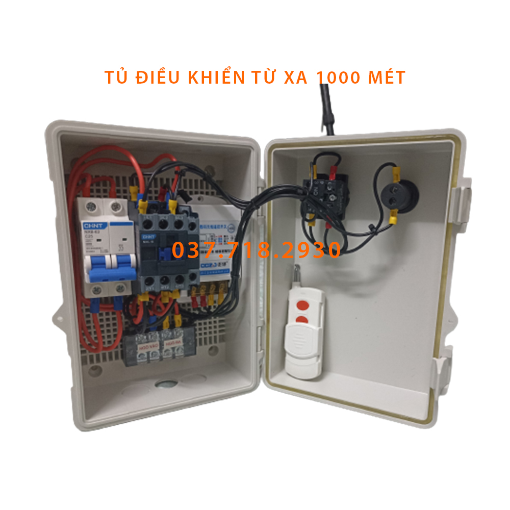 Bộ điều khiển từ xa. Dùng điều khiển bật tắt bơm nước, motor từ xa. Bộ điều khiển bật tắt bơm nước từ xa 2.2kw 3HP