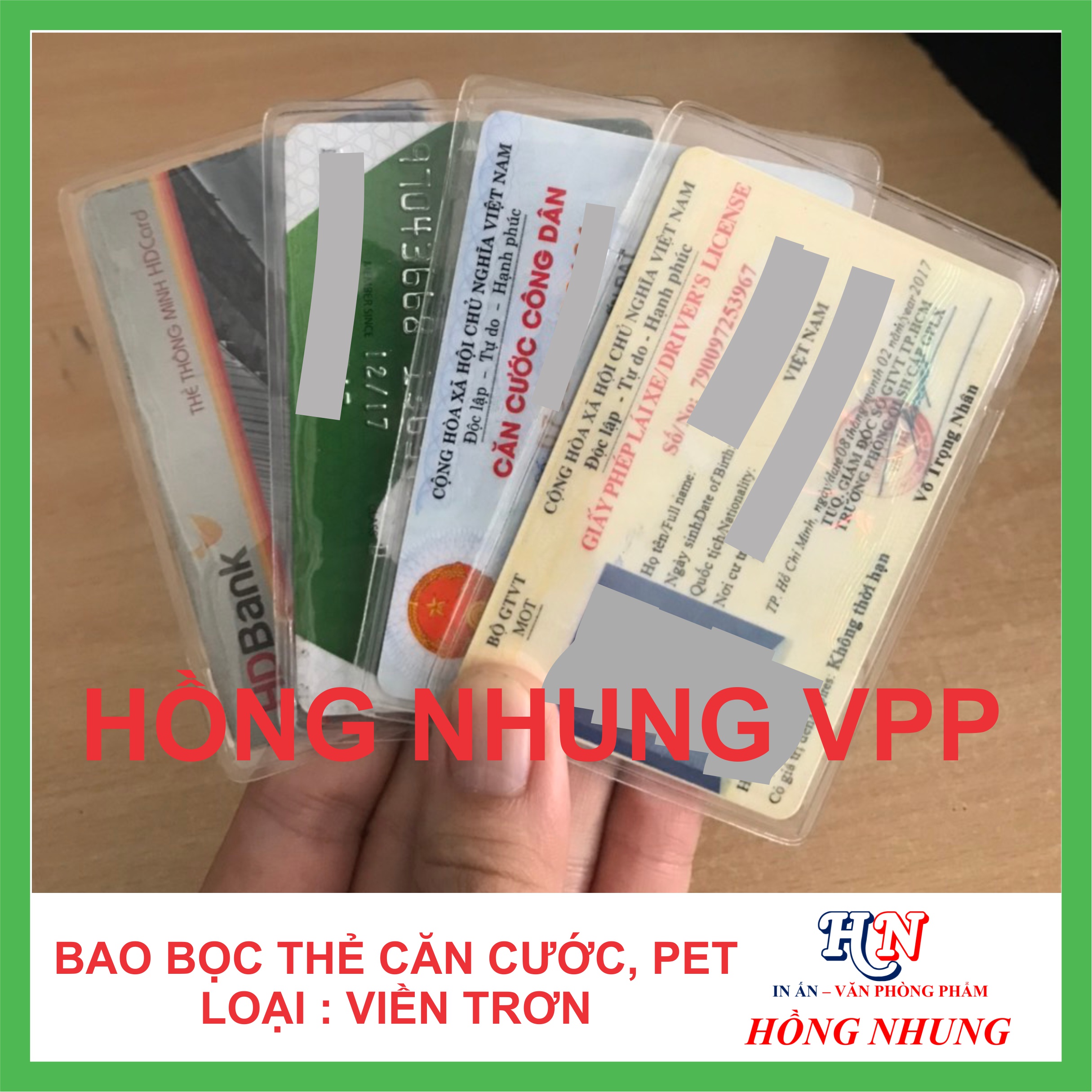 SÉT 200 CÁI BAO BỌC THẺ CĂN CƯỚC , BẰNG LÁI XE, THẺ ATM, CÁC LOẠI THẺ PET - CÓ NẮP ĐẬY, LOẠI TRONG SUỐT