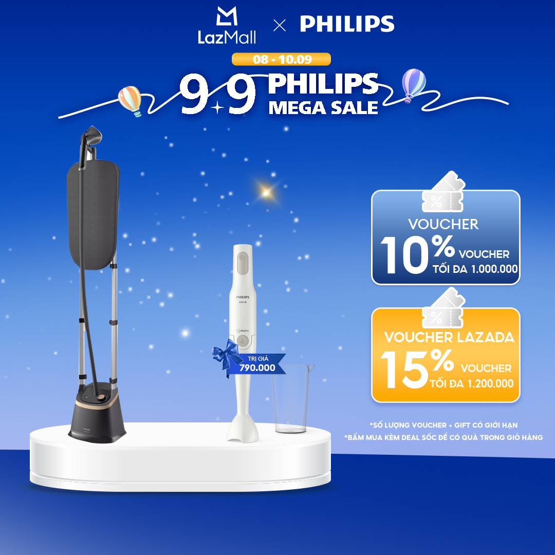 Bàn Ủi Hơi Nước Đứng Philips STE3170/80 - Công Suất 2000W - Bình Chứa Nước 2L - Hơi Phun 40G/Phút - Ngăn Chứa Tinh Dầu - Hàng Phân Phối Chính Hãng