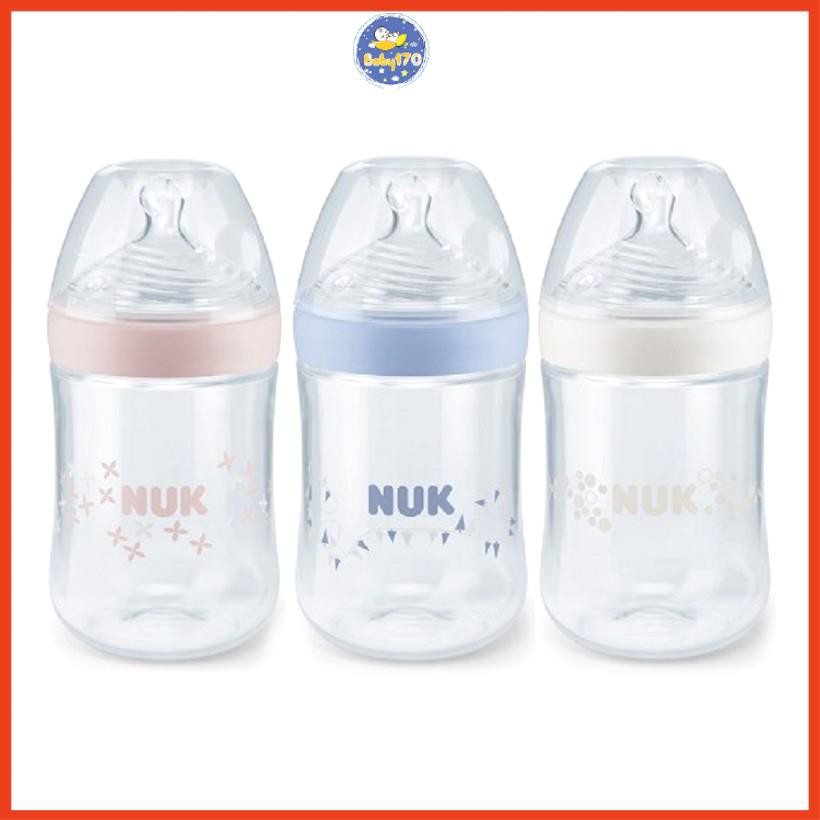 Bình sữa nuk nature sense nhựa pp 150ml/260ml núm s1-m/s2-m nhập khẩu đức