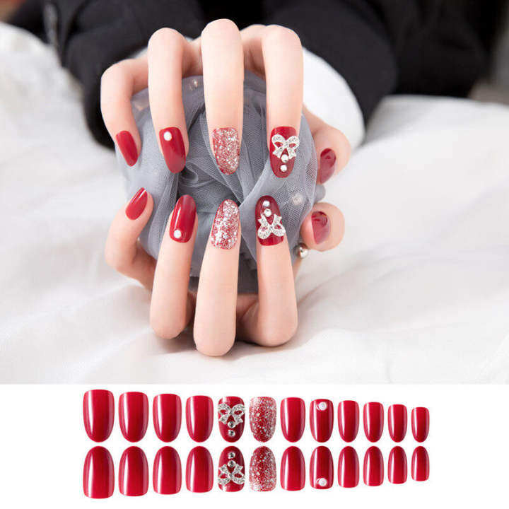 🎁 [FreeShip][SALE ƯU ĐÃI] Bộ 24 Móng tay giả , nail giả A73( Tặng kèm keo dán móng )