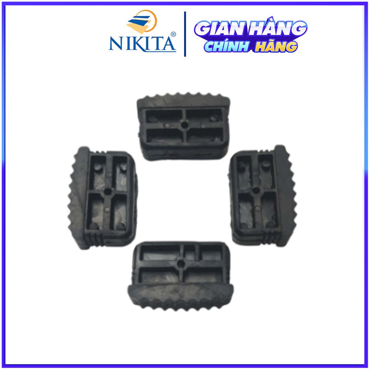 Chân đế cao su thang nhôm - thang khóa sập tự động NIKITA