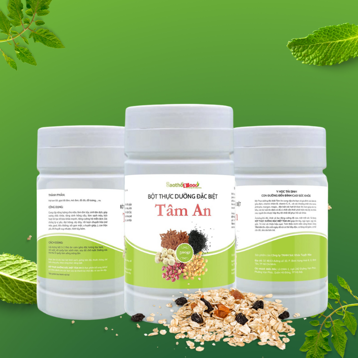 Bột thực dưỡng đặc biệt tâm an cho người ăn kiêng, suy dinh dưỡng, bột dinh dưỡng ăn liền