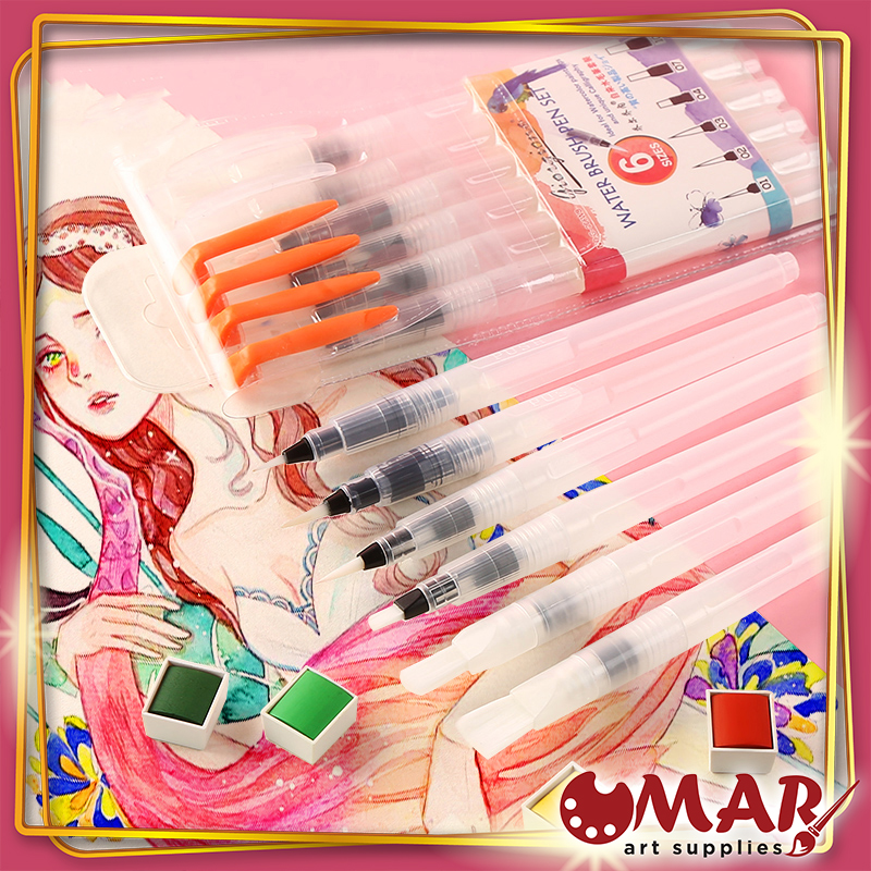 Bộ Bút Cọ Nước WaterBrush Set 3 Cây / Set 6 Cây
