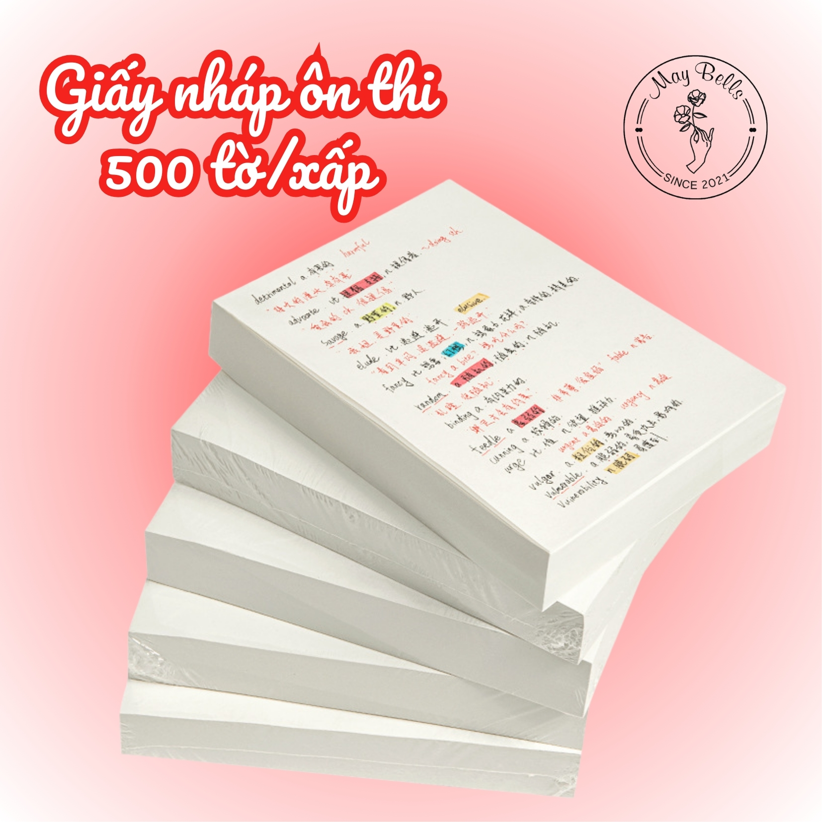 Giấy Nháp Trắng 320 Tờ 500 Tờ Luyện Thi Đại Học Không Thấm Mực Ghi Chép Công Thức,Giấy Nháp Làm Toán