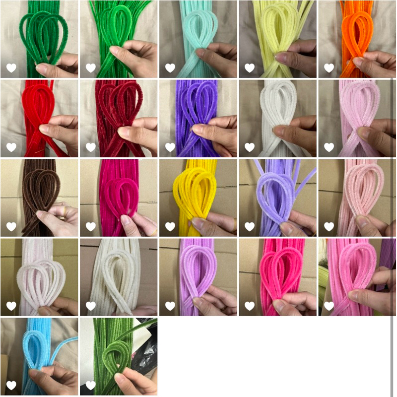 Set làm hoa kẽm nhung hàng loại 1, kẽm làm hoa handmade, kẽm nhung mix màu, kẽm nhung bó 100 sợi đủ màu pastel