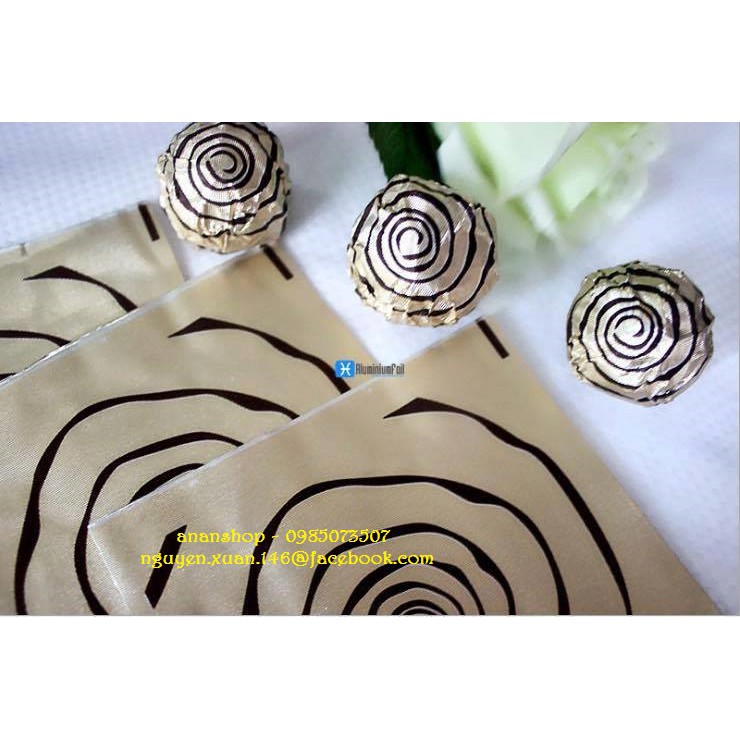 Giấy bạc bọc socola hình lốc xoáy