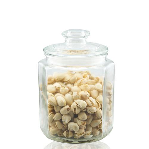 Hũ thủy tinh lục giác đựng gia vị 550 ml, lọ gia vị thủy tinh, hũ đựng thực phẩm khô, hủ lọ gia vị tiện dụng