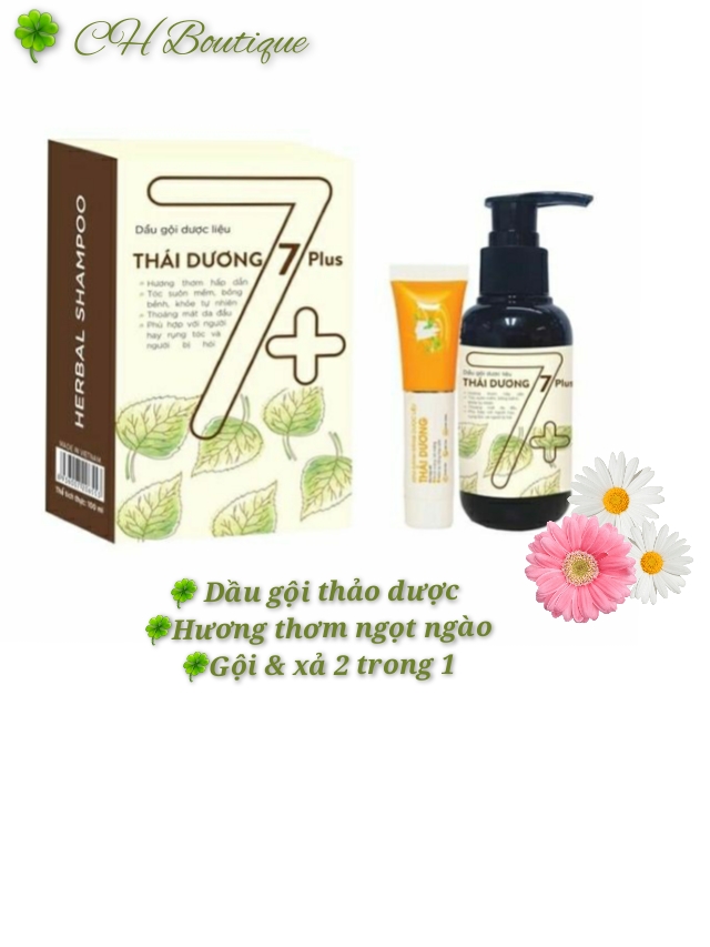 Dầu Gội Dược Liệu Thái Dương 7 Plus - 100ml - Chống Rụng Tóc, ngăn Ngừa Gàu, Kích Thích Mọc Tóc - Tác Dụng Gội Xả 2 trong 1 - HươnG Thơm Ngọt Ngào - Sao Thái Dương - CH Boutique