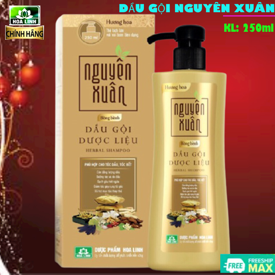 [CHÍNH HÃNG] Dầu gội dược liệu Nguyên Xuân Bồng Bềnh 250ml - Ngát hương hoa, phù hợp với da đầu dầu