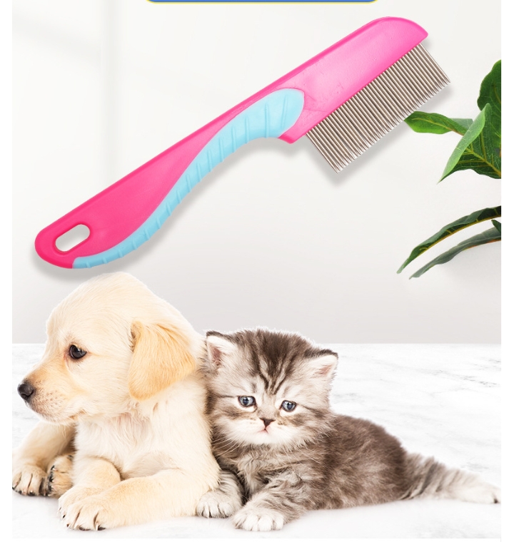Lược chải bọ chét cho chó mèo hàng tốt răng lược hợp kim không gỉ (Hàng chuẩn như hình)