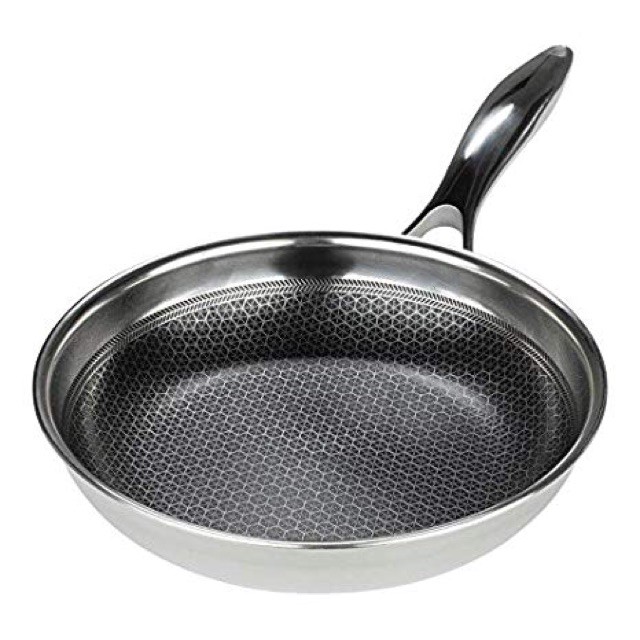 Chảo cạn chống dính T&K Blackcube cao cấp - inox 304 ba lớp 30cm dùng được bếp từ