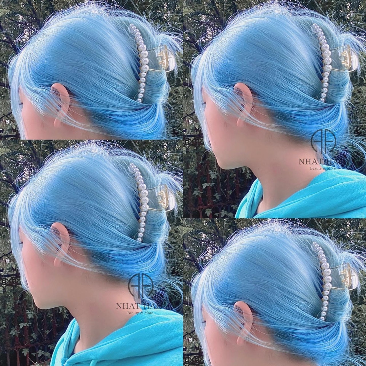 Nhuộm tóc màu xanh ngọc cá tính độc đỉnh tôn da