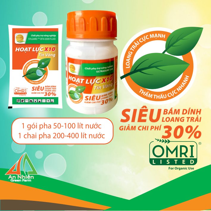 Hoạt lực x10 tín vàng - hoạt lực sinh học, siêu bám dính, siêu loang trải