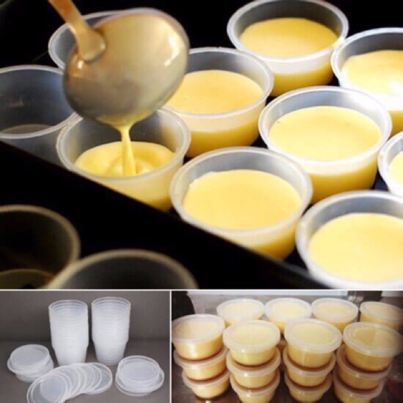 Cốc nhựa đựng caramen, flan, sữa chua