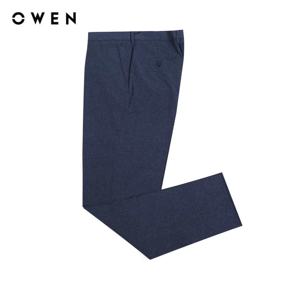 OWEN - Quần tây QS21077 Slim Fit Navy chất liệu vải Nano