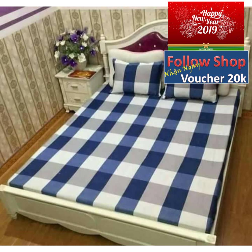 Bộ ga chun và 2 áo gối mỏng dành cho mùa hè ( Phù Hợp Nệm 1m8x2m) (RMT)