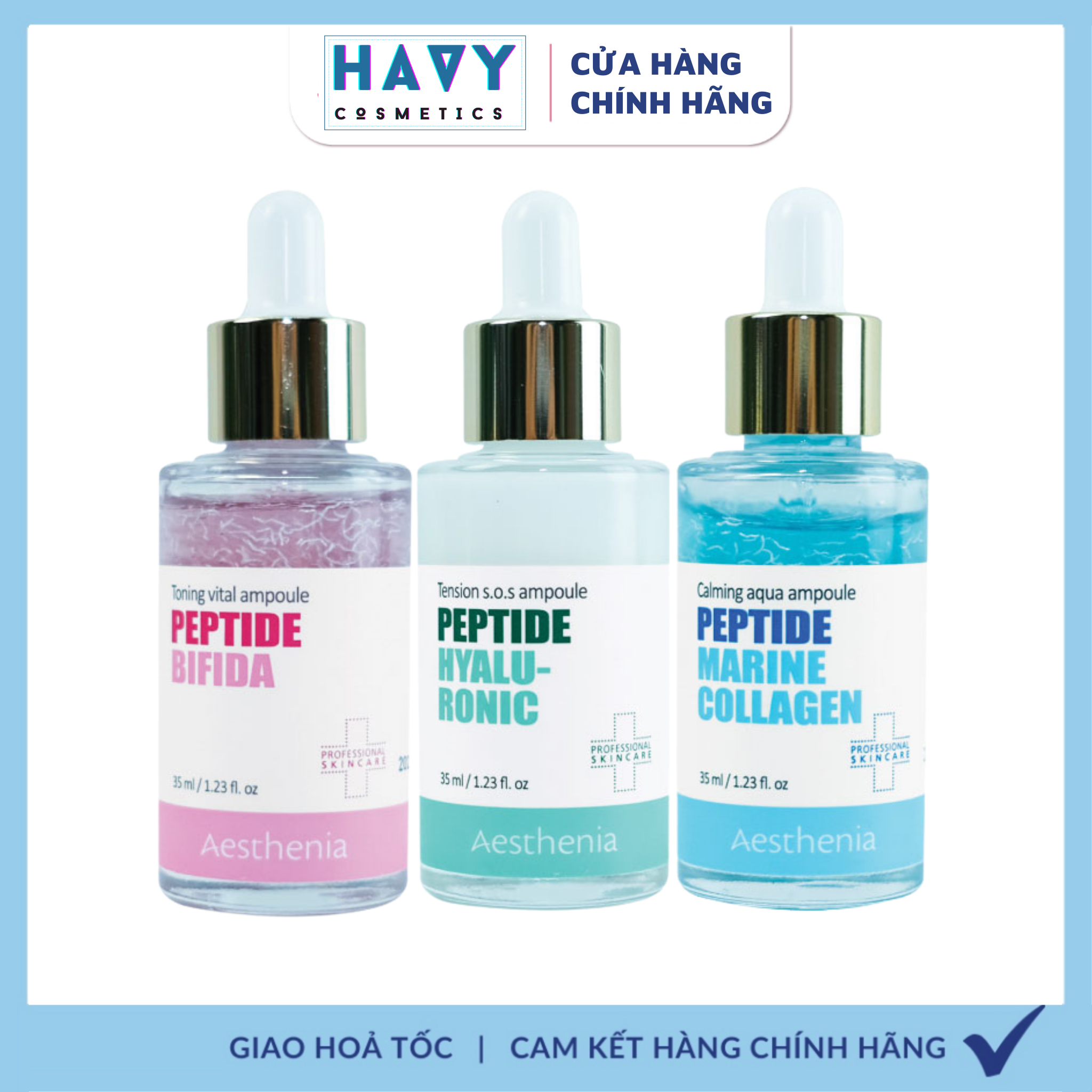 Tinh chất tươi dưỡng da Aesthenia Peptide Ampoule 35ml