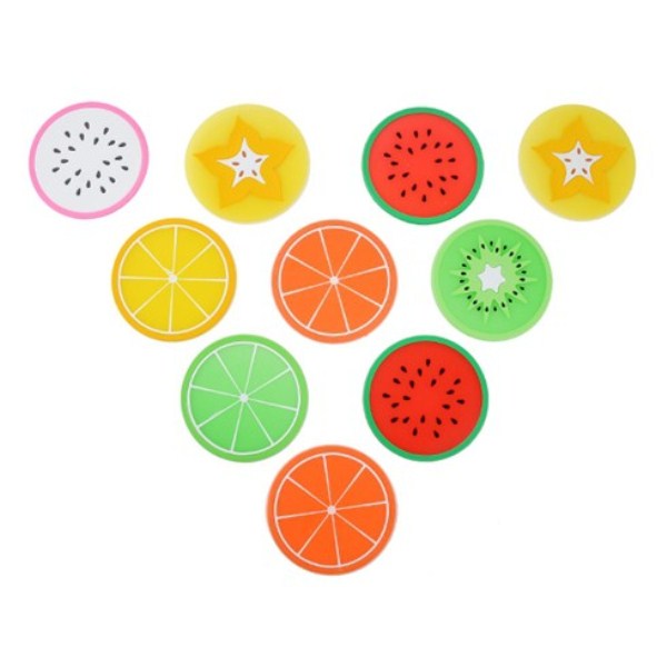 [HCM]Đế lót ly hình trái cây - 20 miếng