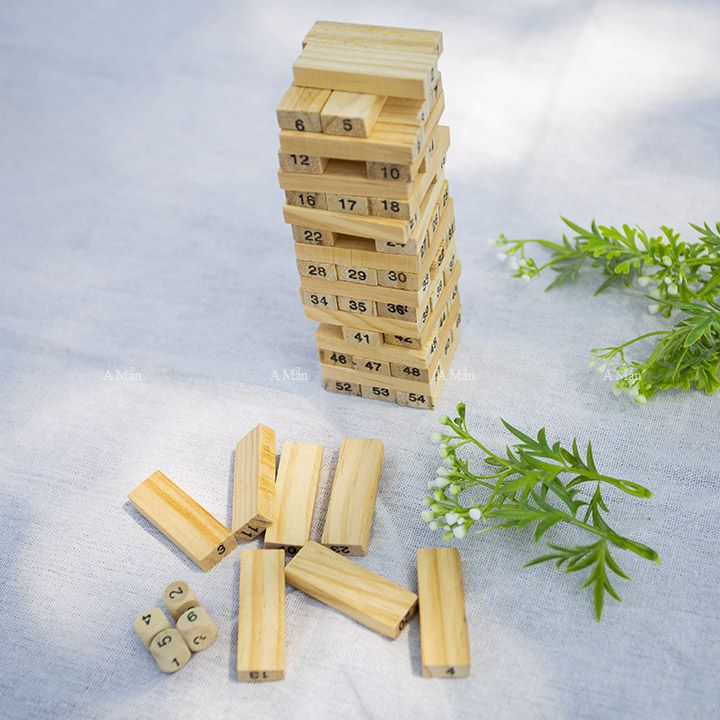 bộ đồ chơi rút gỗ, làm từ gỗ tự nhiên, an toàn khi sử dụng 1