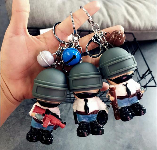 Móc khóa PUBG chibi kèm chuông siêu dễ thương