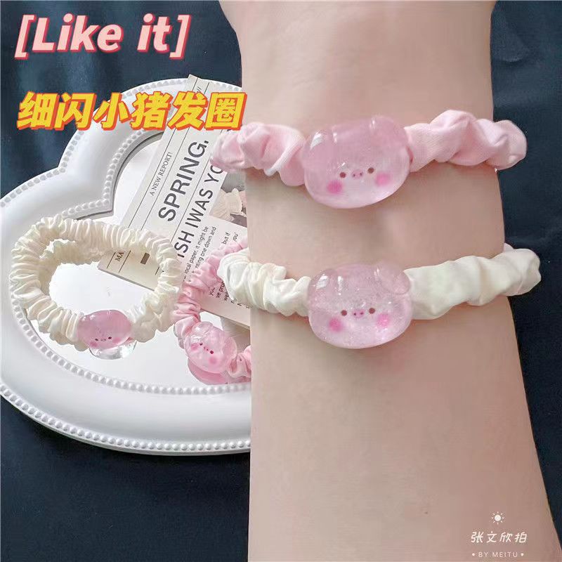Dây thun cột tóc con vật heo chó gấu cute