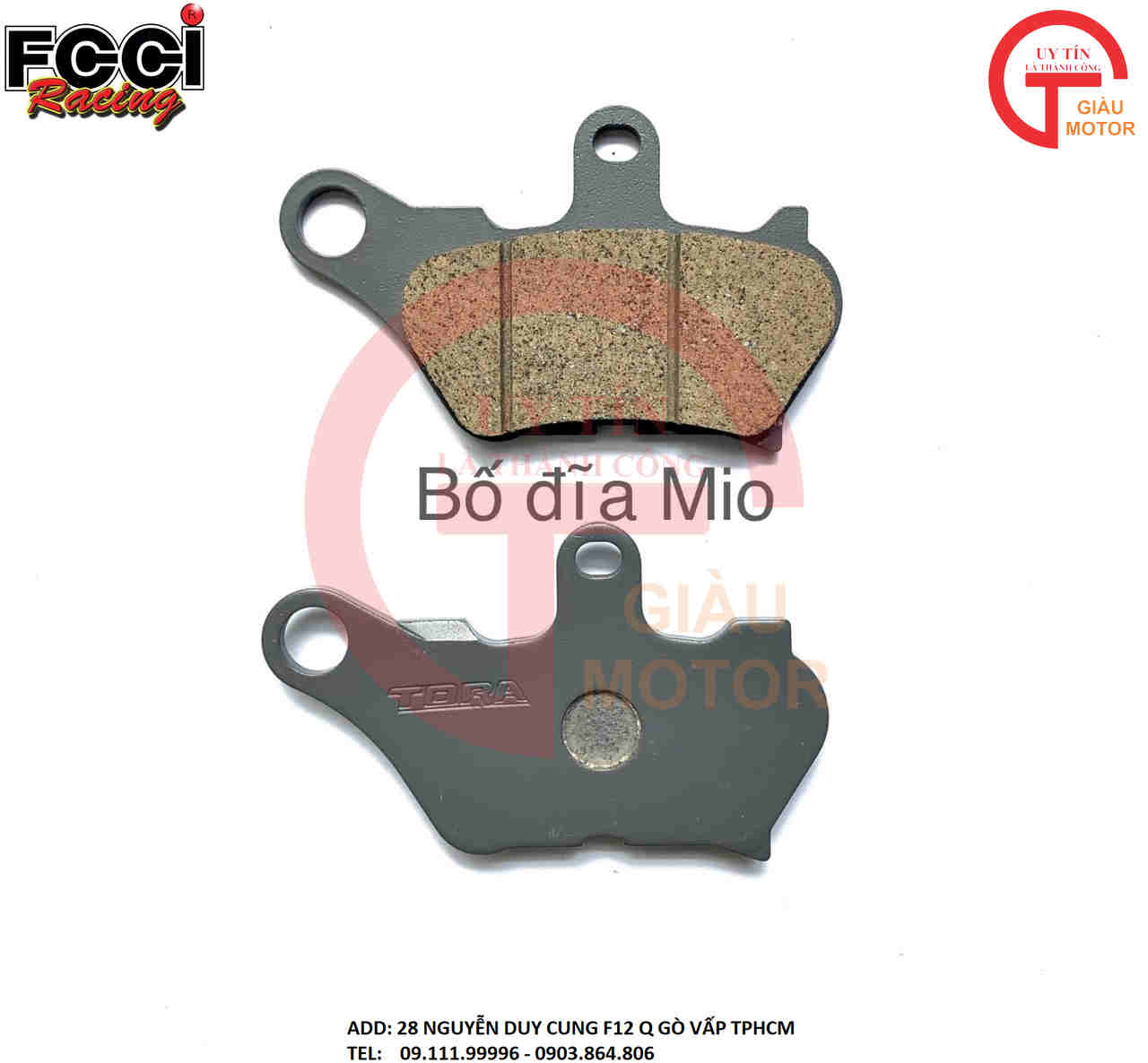 Bố thắng dĩa xe ya mio ultimo .mio classico hãng fcci