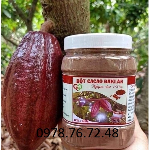 [hot]Bột cacao Dak Lak nguyên chất 500g