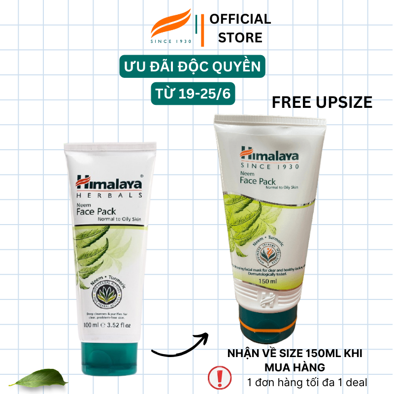 Mặt Nạ Đất Sét Giúp Se Khít Lỗ Chân Lông Và Ngăn Ngừa Mụn Neem Face Pack Himalaya 100ml