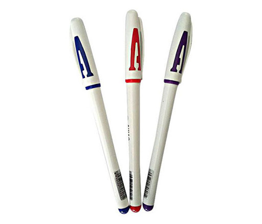 Bút Chữ A Mực Gel Đầu Ngòi 0.5mm (Xanh / Đen / Đỏ / Tím)