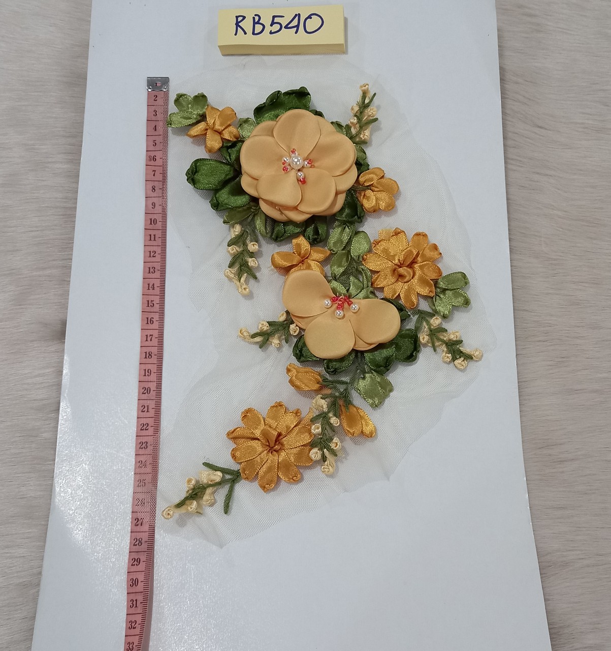 Hoa ruy băng 2 hoa trà von xinh xắn