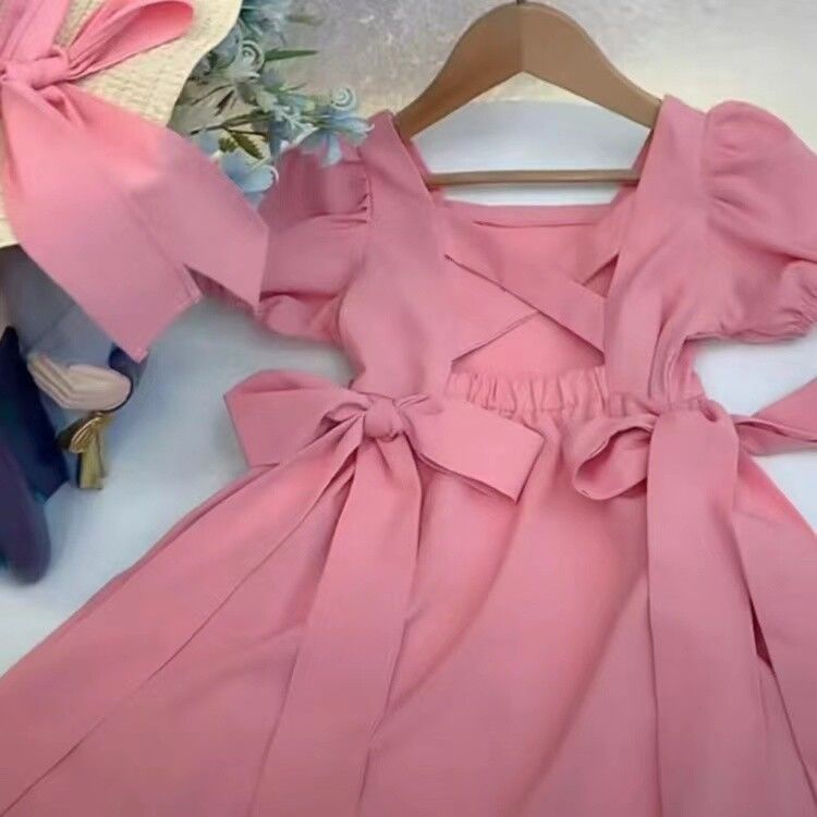 Đầm Thời Trang Mùa Hè Tay Phồng Dễ Thương Xinh Xắn Cho Bé Gái Từ 3 Đến 4 Đến 5 6 Đến 7 Đến 8 Đến 9 Đến 10 Đến 11 12 Tuổi - 2