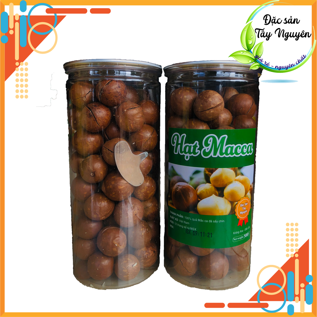 Hạt Macca nứt vỏ, Hạt macca nứt vỏ nhiều size 500gr