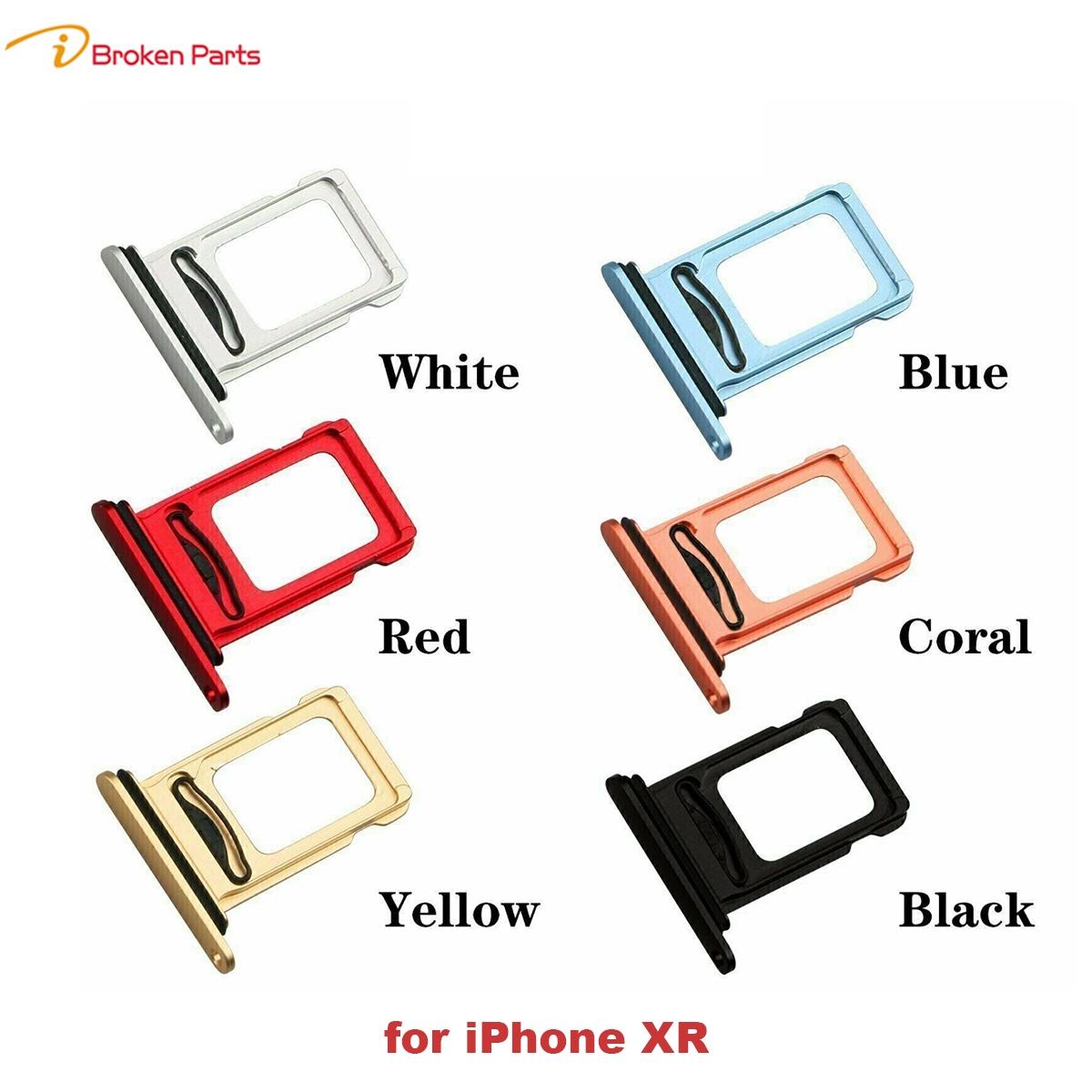 CW New Single Sim Card Holder Slot Replacement for iPhone XR SIM Tray