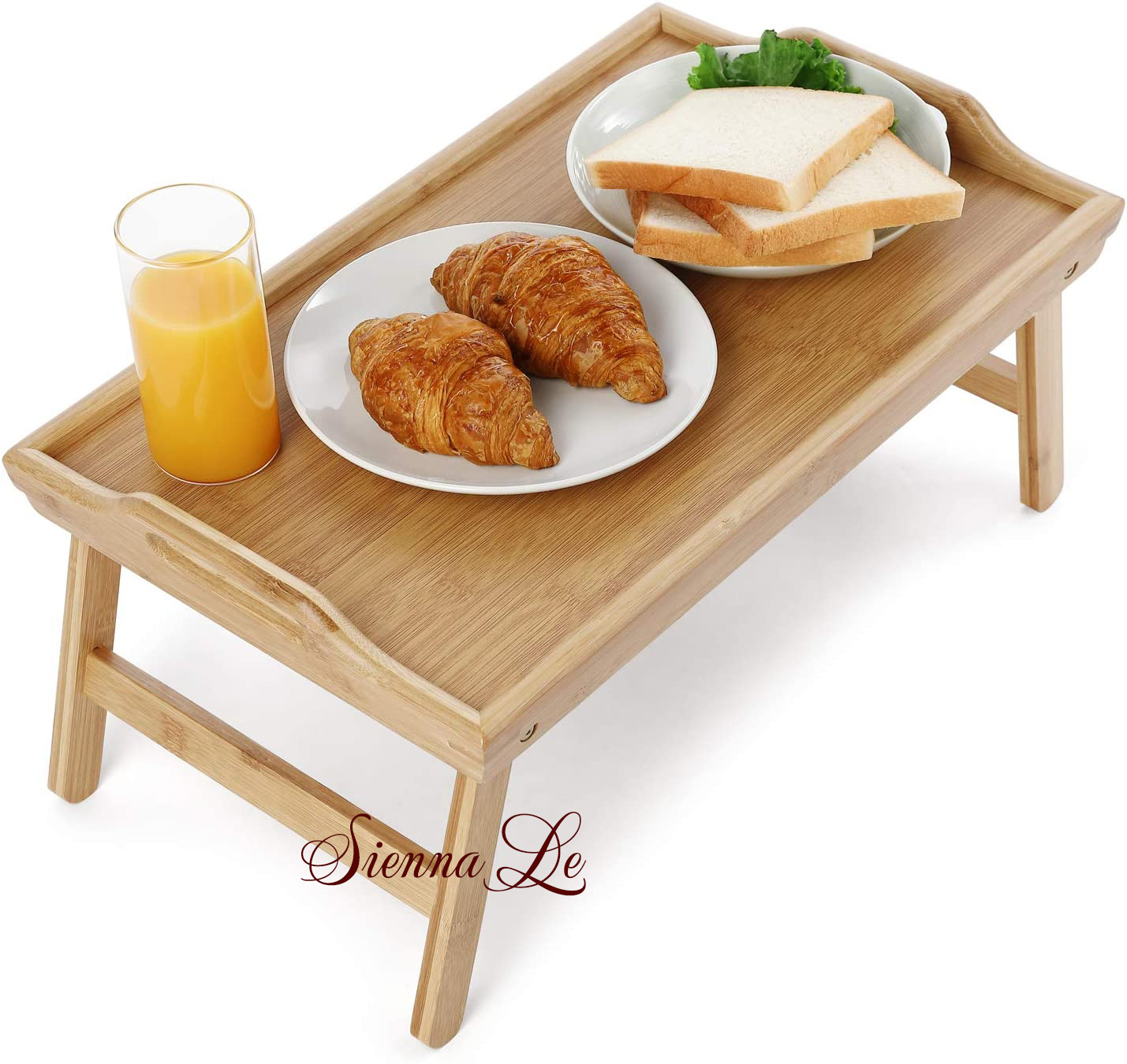 [Sienna Le] Bàn Ăn Mini Chân Gấp Gọn, Khay Đa Năng, Bàn Ăn Sáng Trên Giường, Bàn Ăn Di Động, Tiện Lợi - 50x30x20 cm