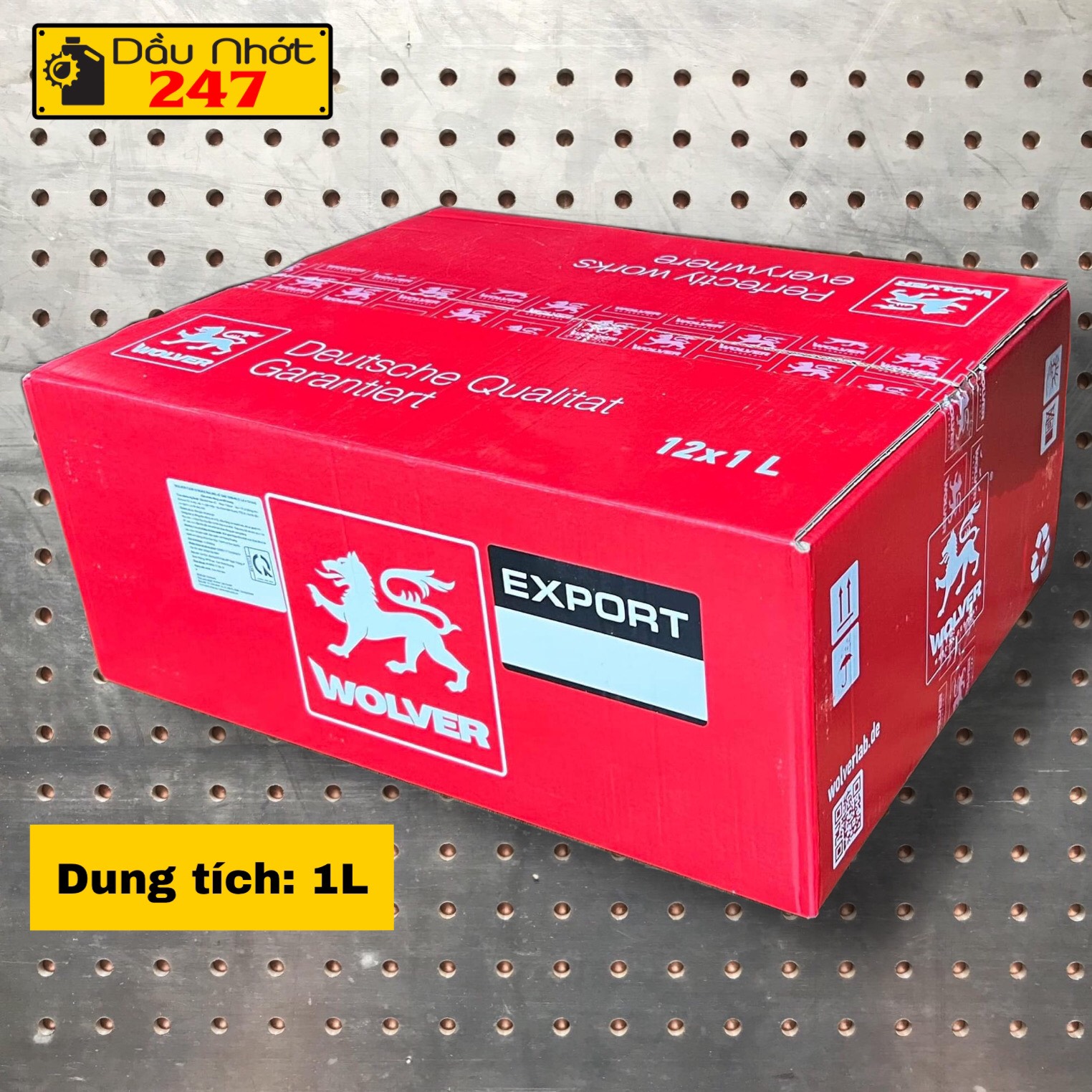 (Lon 1L) Thùng nhớt Wolver Racing 10w40