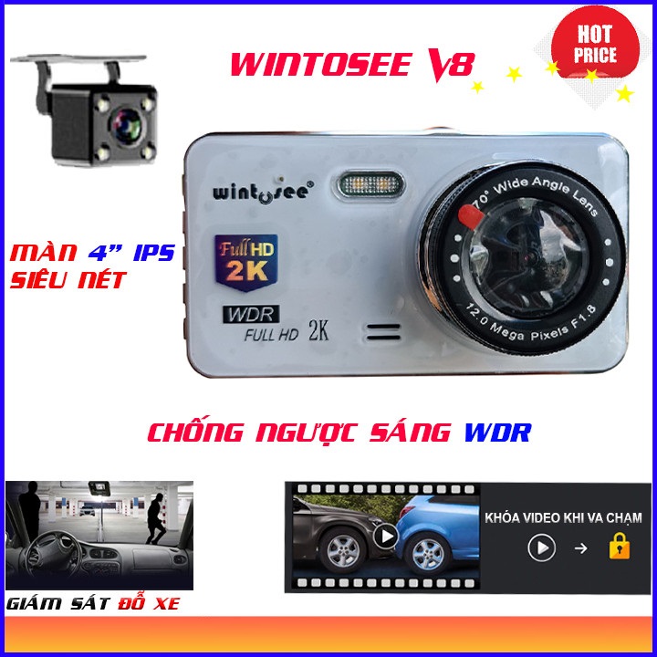 Camera hành trình 4K Wintosee V8 -Full HD bảo hành 12 tháng Camera hành trình 4k wintosee v8 -full hd Camera hành trình 4K Wintosee V8 -cảnh báo va chạm camera-hành-trình-wintosee-4inch-v8-full hd 1296p siêu nét