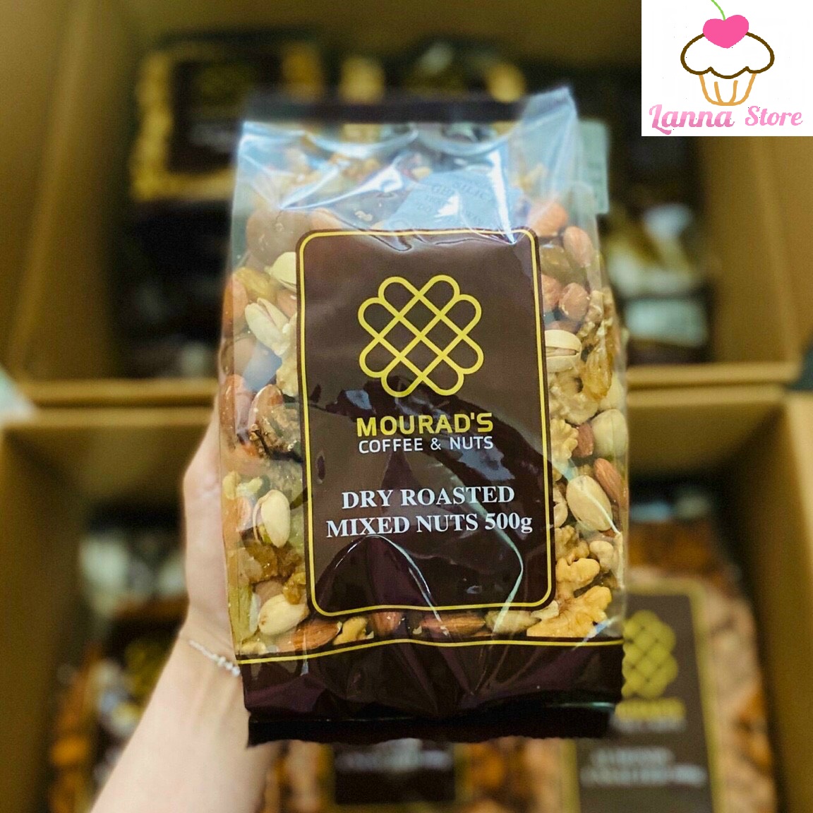 [HCM]Hạt hỗn hợp mixed 5 loại hạt óc chó hạt dẻ cười macca bí xanh hạnh nhân Mourads 453 g - Úc