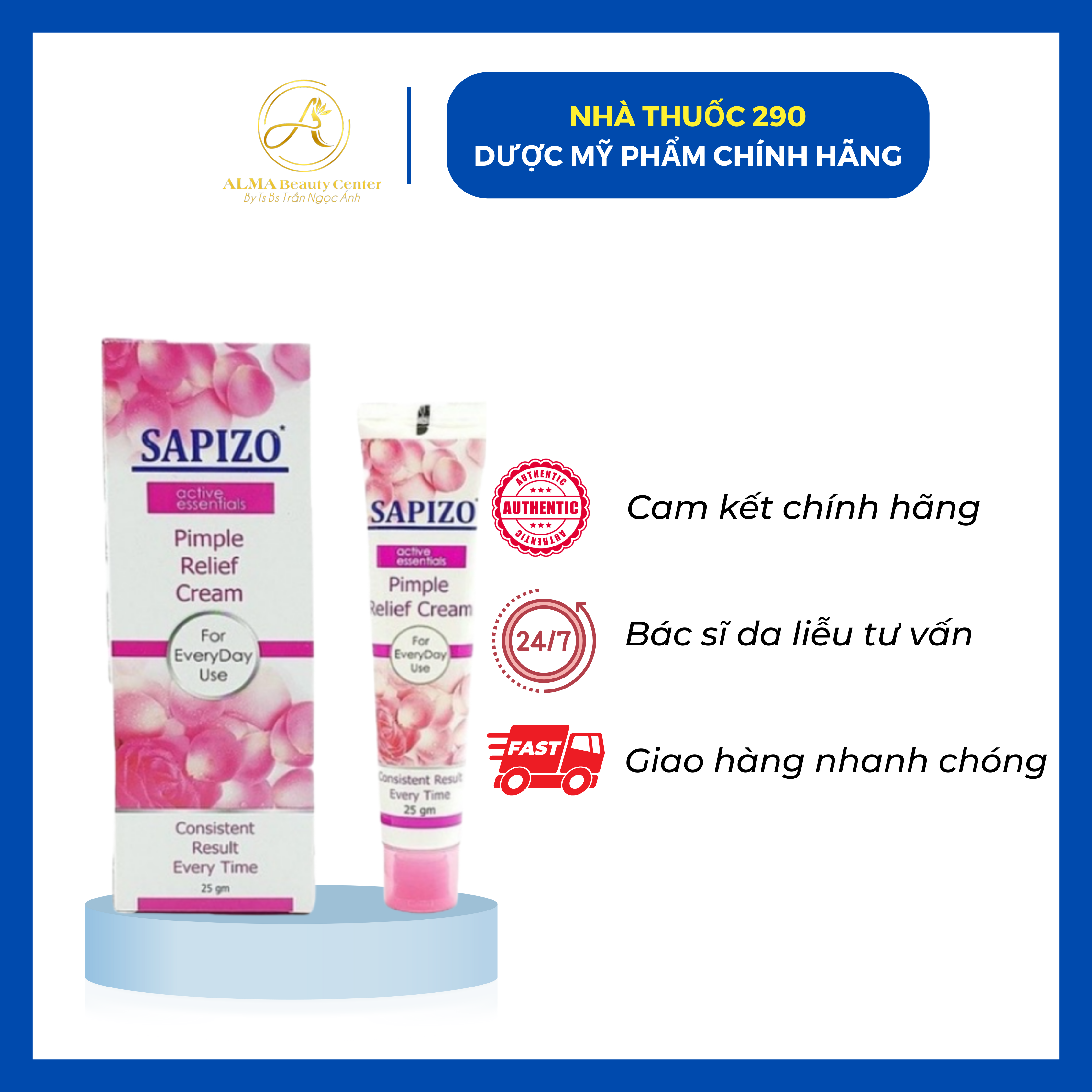 Kem Mụn Từ Thiên Nhiên Sapizo Hỗ Trợ Giảm Mụn Trứng Cá