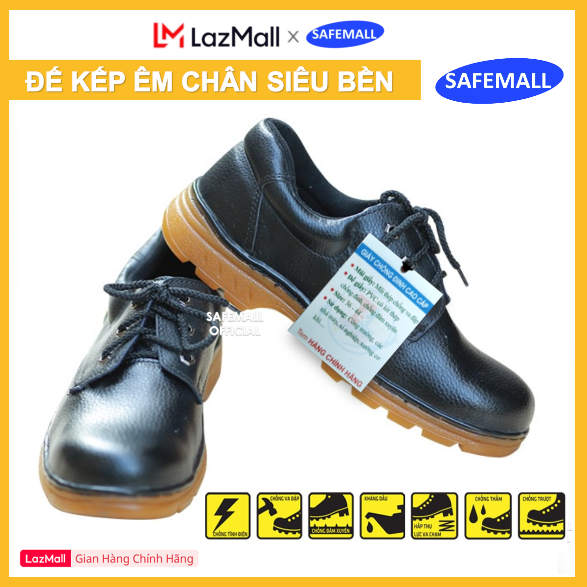 [Hot sale] High quality safemall black sole ABC safety shoes, cheap work shoes, anti-oil spike building shoes, work safety accident prevention-safemall official