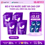 16L Nước Giặt Xả Cao Cấp Keido.home Túi 2L, Hương Quyến Rũ, Thơm Lâu, Sạch Sâu, Ngăn Khuẩn, Bền Màu, An Toàn