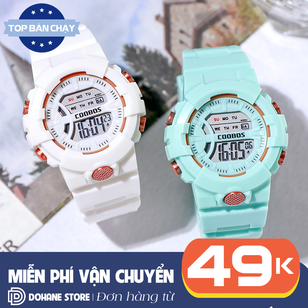 Đồng hồ thể thao nam nữ điện tử chống nước S179 có đèn sáng, dây nhựa bền bỉ dùng đi học hoặc đi chơi, đồng hồ dùng cho cặp đôi