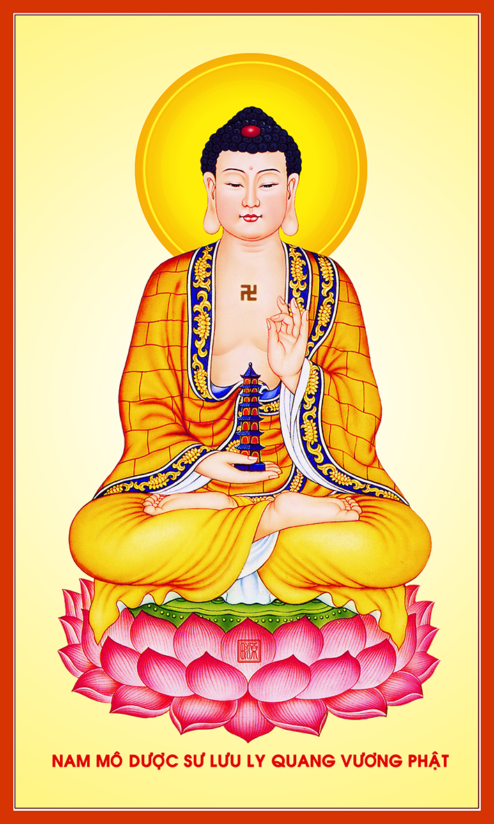 Tượng Phật Dược Sư Màu Lưu Ly DS013