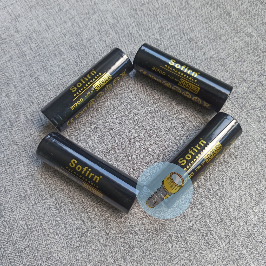 Combo cell pin sạc chính hãng sofirn 21700 dung lượng cao 5000mah - 50a nội trở thấp mới 100%