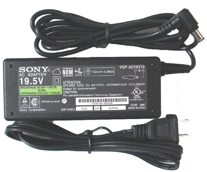 Sạc sử dụng cho Laptop Sony +Tặng dây nguồn 19.5V-3.9A