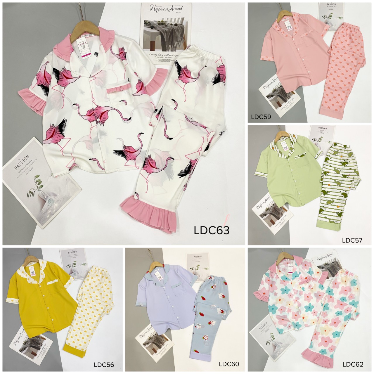 Đồ bộ Pijama lụa satin quần dài cao cấp nữ (có size)