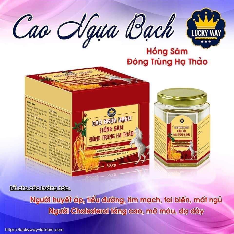 Cao Ngựa Bạch Hồng Sâm Đông Trùng Hạ Thảo Tốt Cho Người Loãng Xương Thoái Hóa Xương Khớp Người Thiếu Canxi Sức Khỏe Yếu Mệt Mỏi Trẻ Em Trong Giai Đoạn Phát Triển, Hộp 500gr - Dược Phẩm Bách Lộc