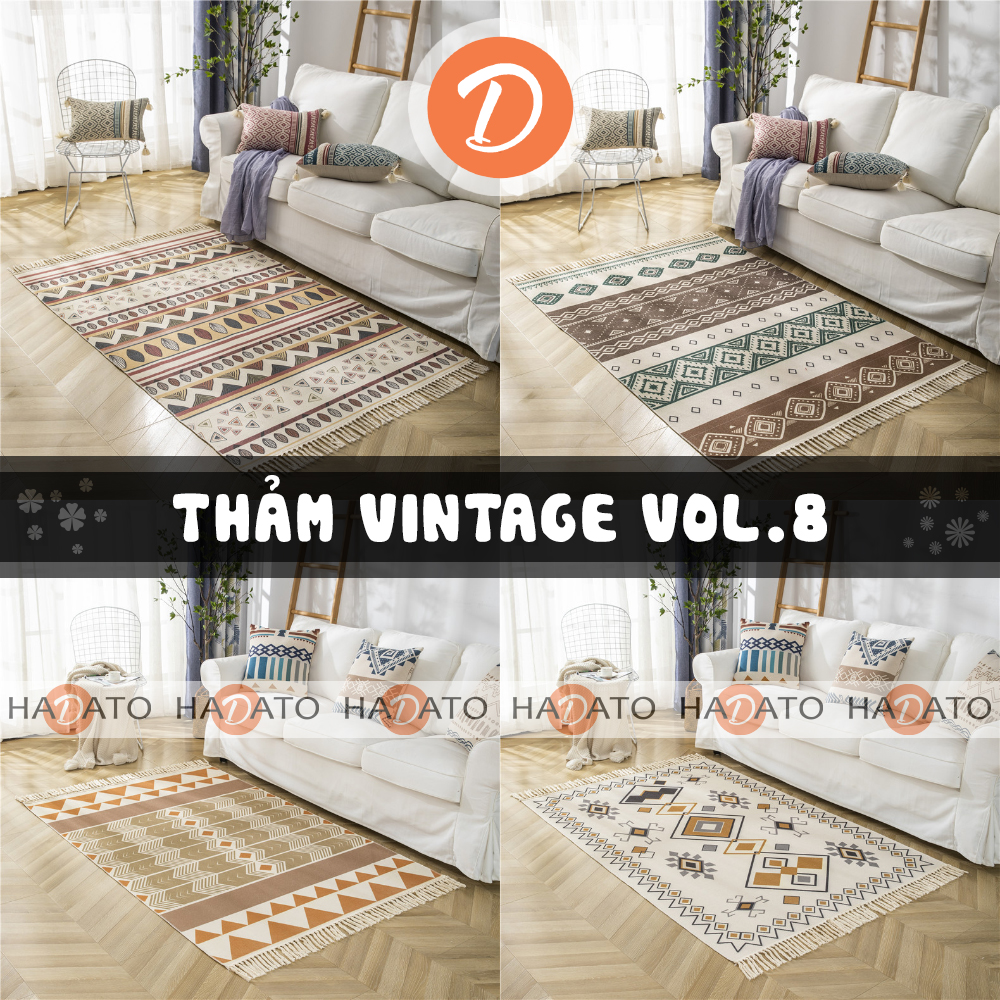 [HCM]Thảm trải sàn Thảm scandinavian Thảm Vintage TIÊU CHUẨN VOL8 - TR 8