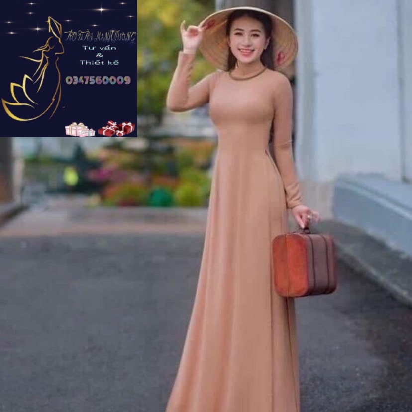 Áo dài truyền thống 4 tà 🦋🦋 mầu hồng luy